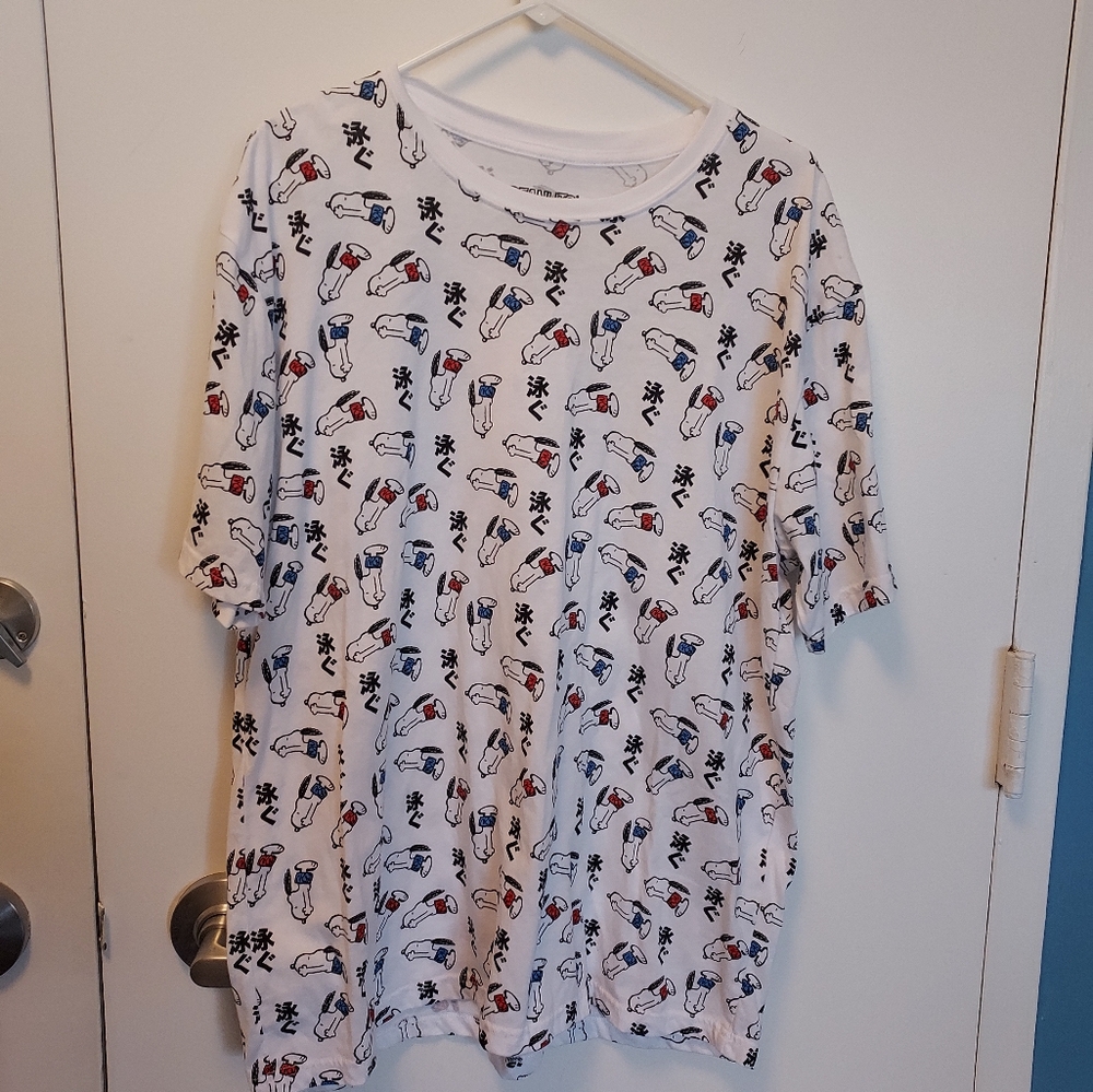 Peanuts Swimming T Shirt, XL woman